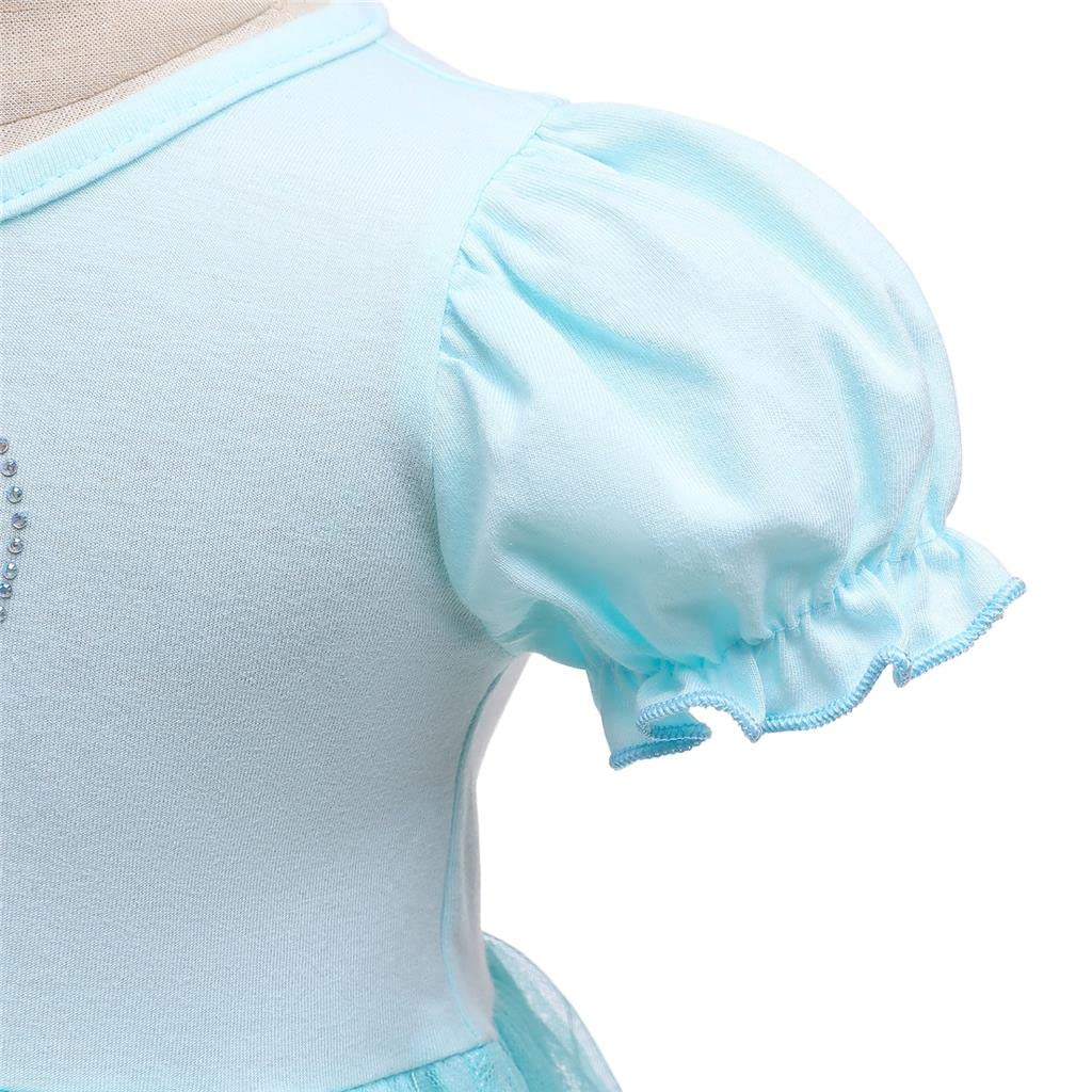 Dressy Daisy Ice Princess Tulle Dress for Toddler Girls Halloween Fancy Party Costume Summer Outfits Size 3T Blue, Style 23