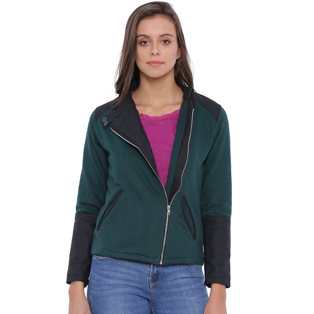 PINACOLADA Women Olive Jacket(AW16L_JKCRZHN_W_PLN_OLBL_S)