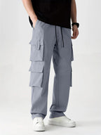 Indoprimo Regular Casual Pants (Denver-Cargo Men_Grey