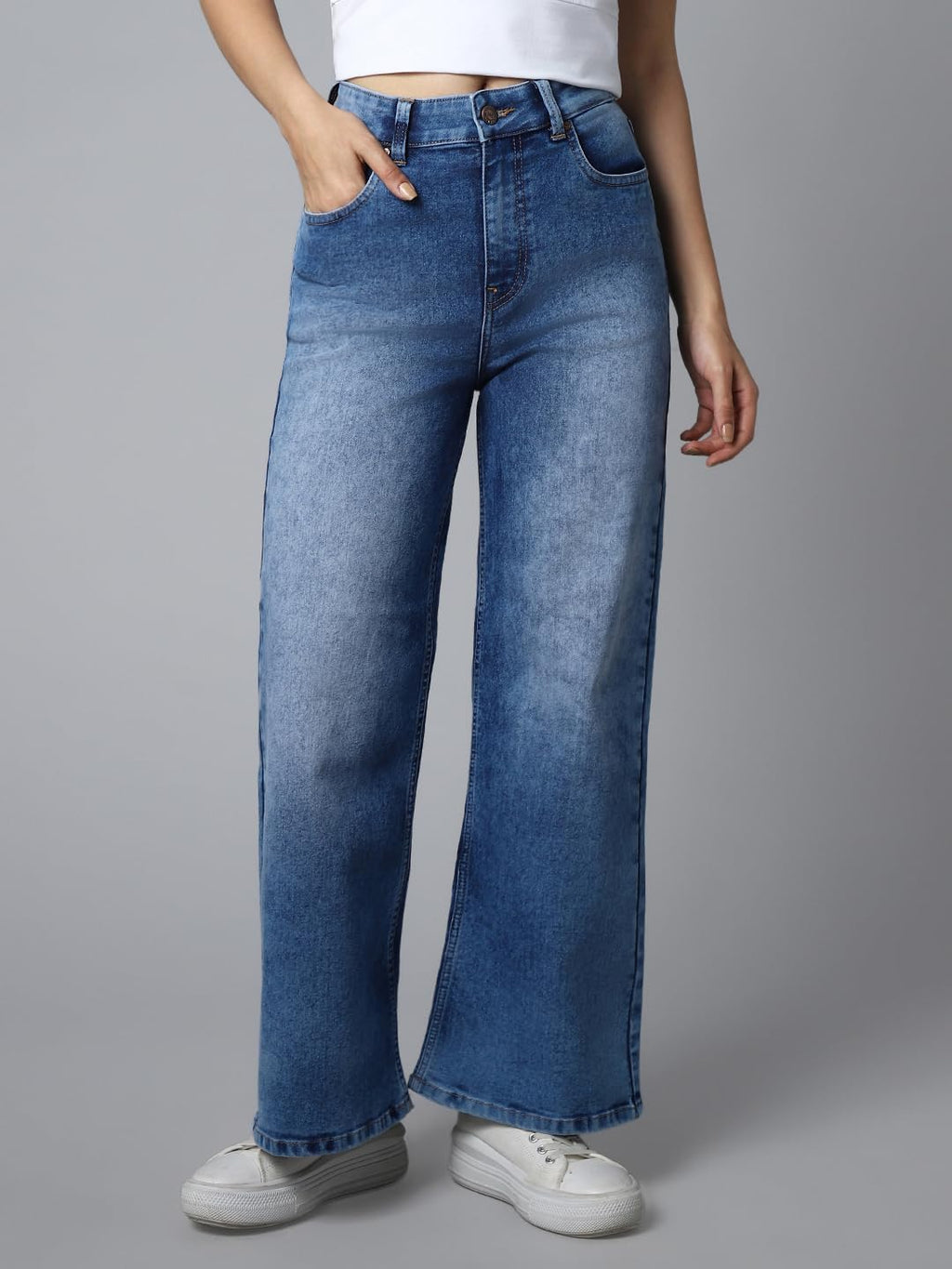 High Star WomenS Wide Leg Fit Jeans