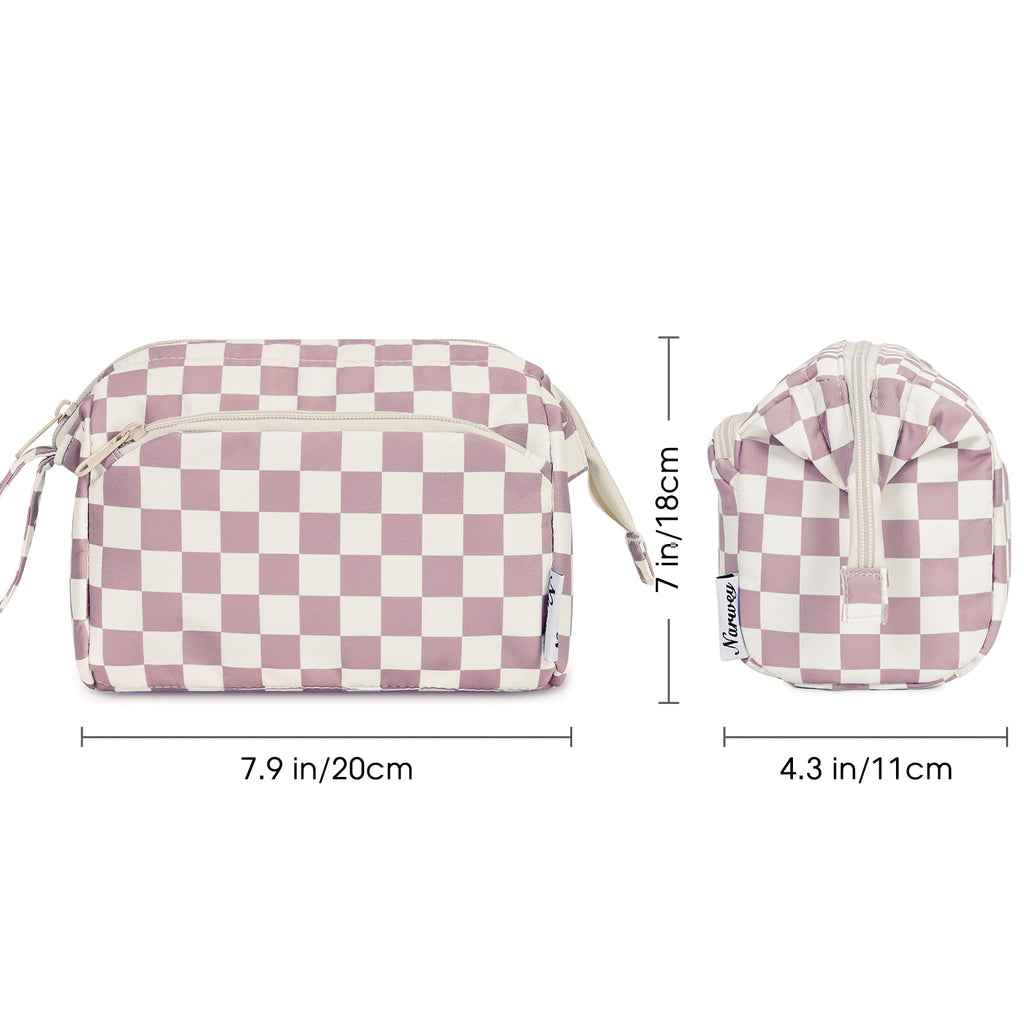 Narwey Large Women Makeup Bag Wide-open Make up Bag Travel Cosmetic Organizer Toiletry Bag for Cosmetics Toiletries Accessories