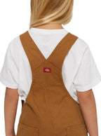 Dickies Big Boys' Duck Bib Overall, Brown Duck, Large (14/16)
