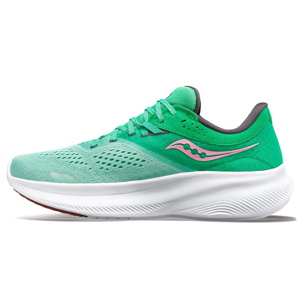 Saucony Women's Ride 16 Sneaker, SPRIG/Peony, 8.5