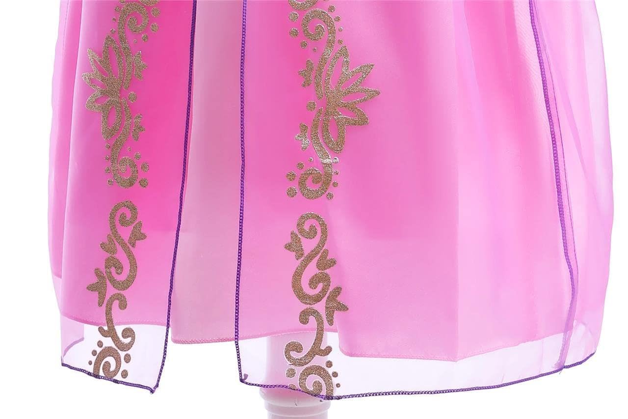 Dressy Daisy Little Girls Long Hair Princess Fancy Dress Up Costume Halloween Birthday Party Cosplay Outfit