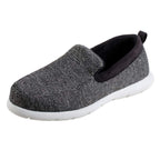 isotoner Zenz Men's Sport Knit Moccasin, Slip-on Shoe, Dark Charcoal Heather, 8