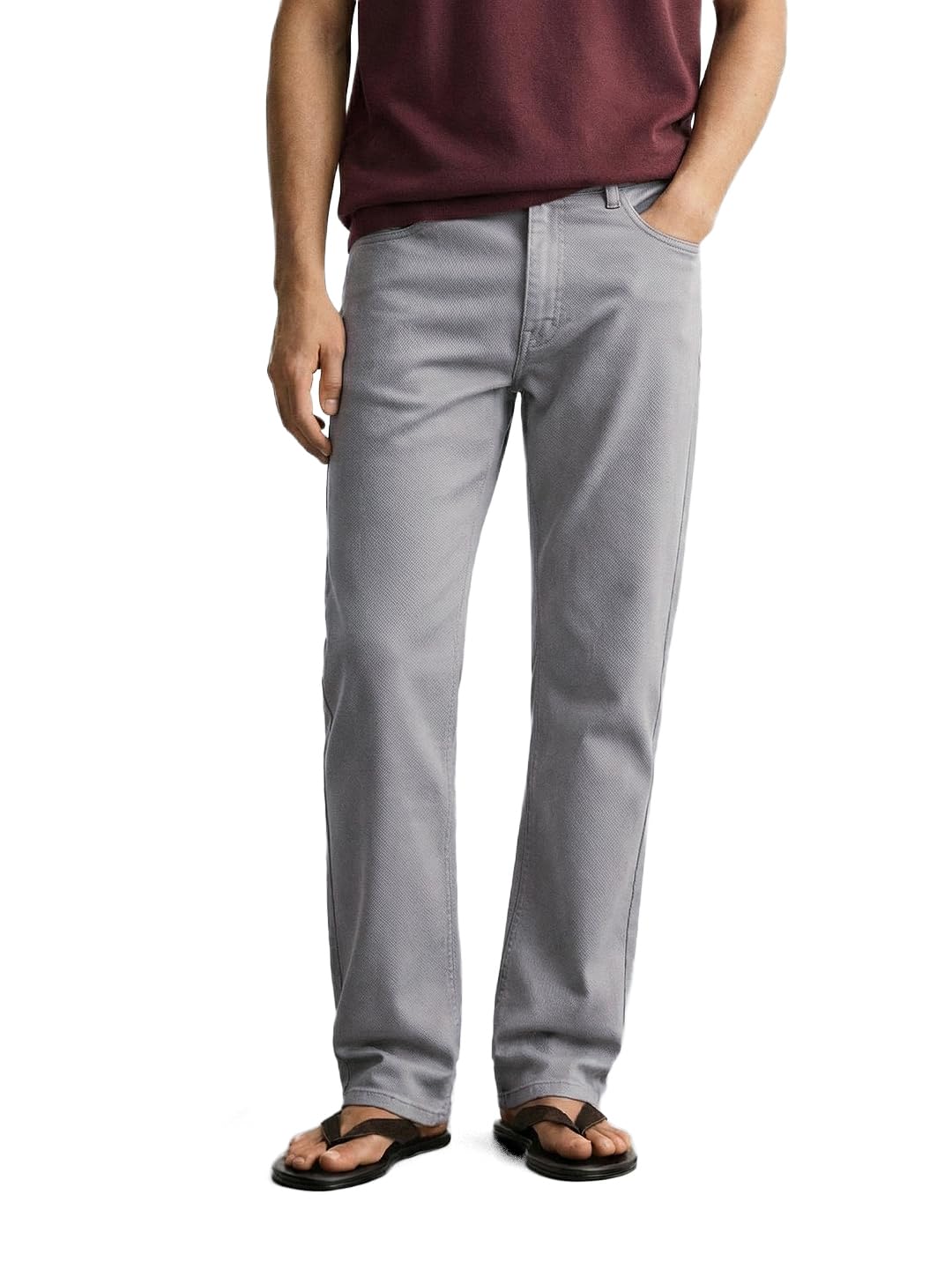 The Indian Garage Co Mens Mid-Rise Stretchable Regular Fit Chinos
