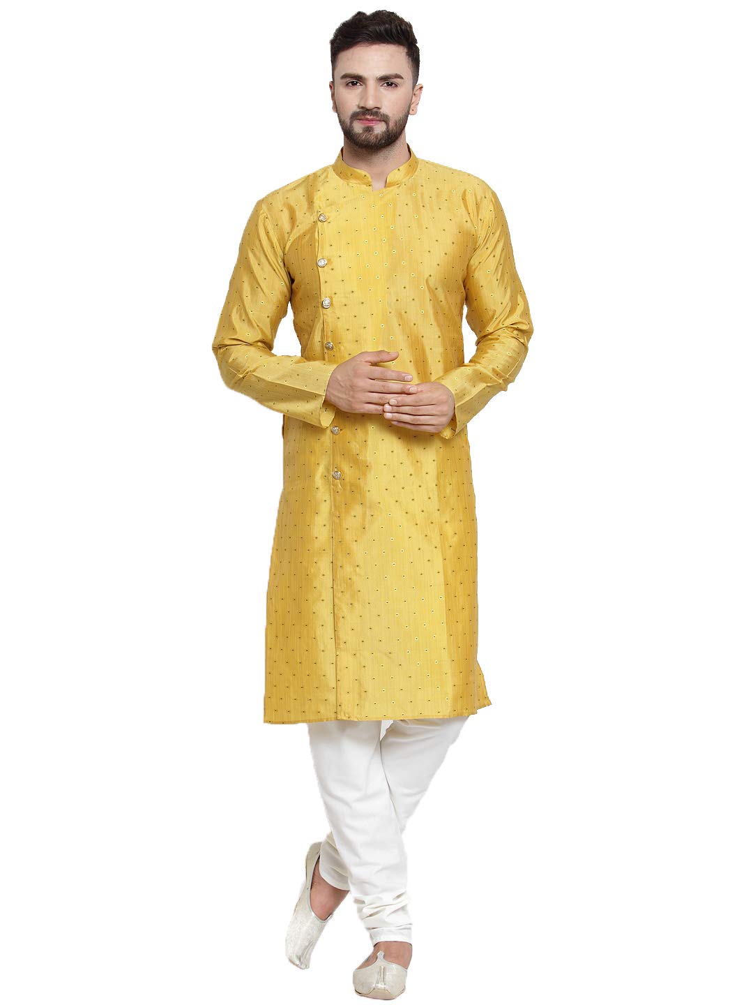 Jompers Mens Jacquard Silk Kurta Payjama Set