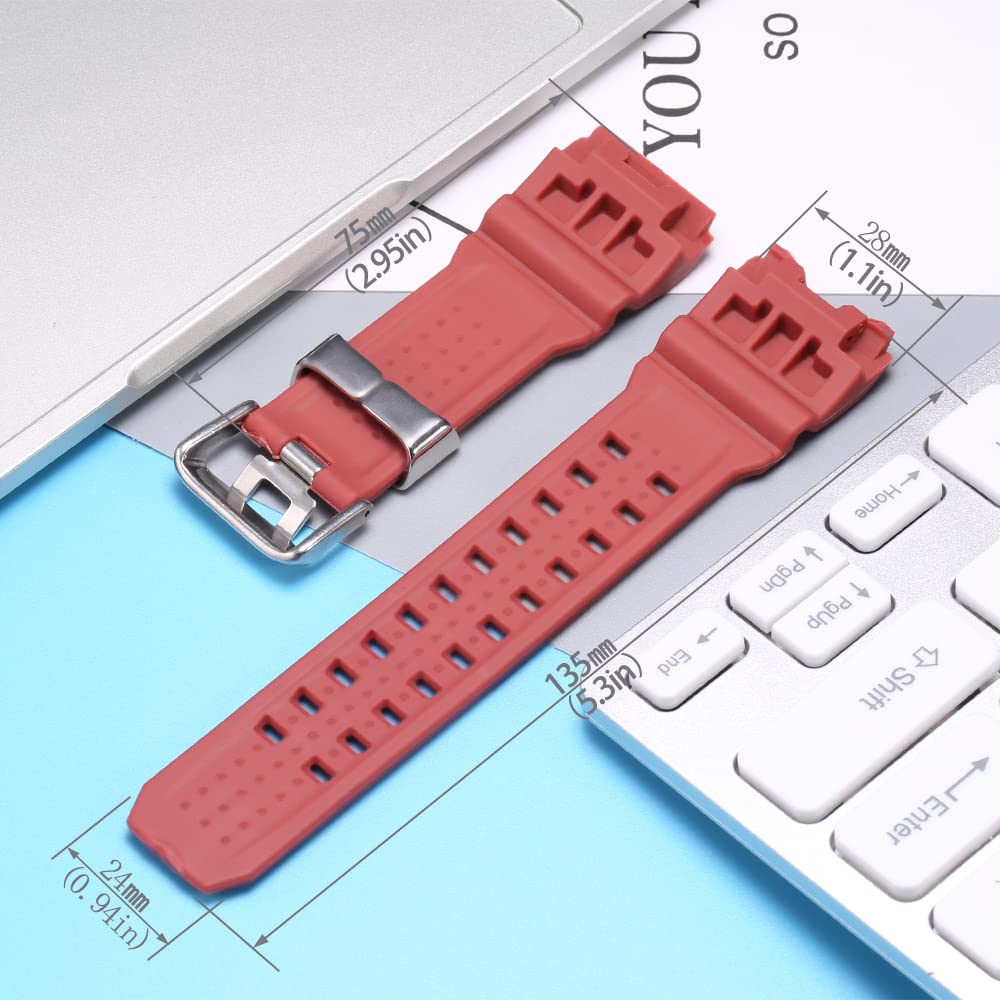 WRISTARMOR Resin watch band Replacement for G-Shock GWG1000 GWG-1000GB Men's Sport Watch Strap