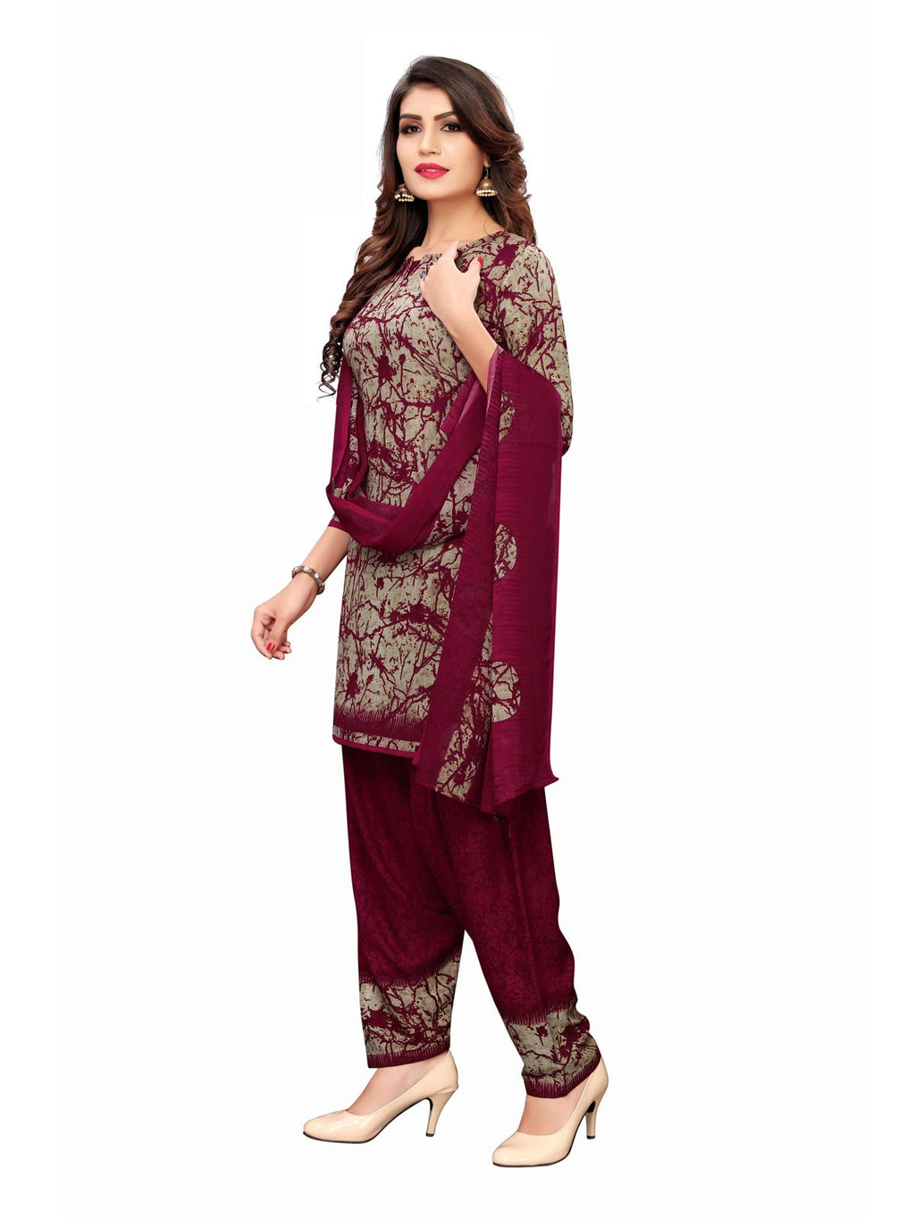 Satrani Womens Crepe A Dress Material