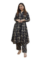 Greciilooks Rayon Standard Length Formal Travel Floral Printed Ethnic Co-Ord Kurta Set For Women (Available In 2Xl And 3Xl) (Gl-