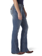 Wrangler Women's Retro Mae Rise Stretch Boot Cut Jean, Wash Mid, 3W x 34L