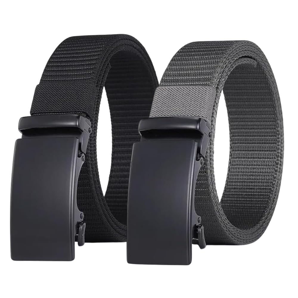 MenS Nylon Belt Combo  Durable, Lightweight, Adjustable Outdoor Tactical Waist Belt For Casual, Formal & Travel Wear (Multicolo 36