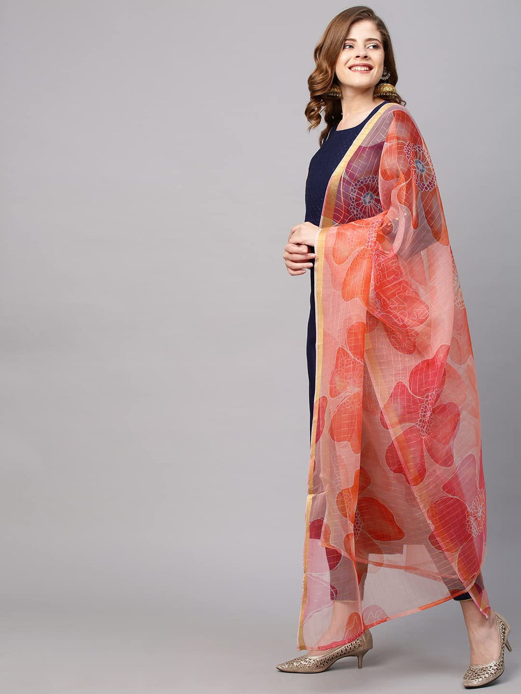 Anni Designer Women'S Cotton Blend Solid & Embroidered Straight Printed Kurta With Pant & Dupatta (Yuthiks)