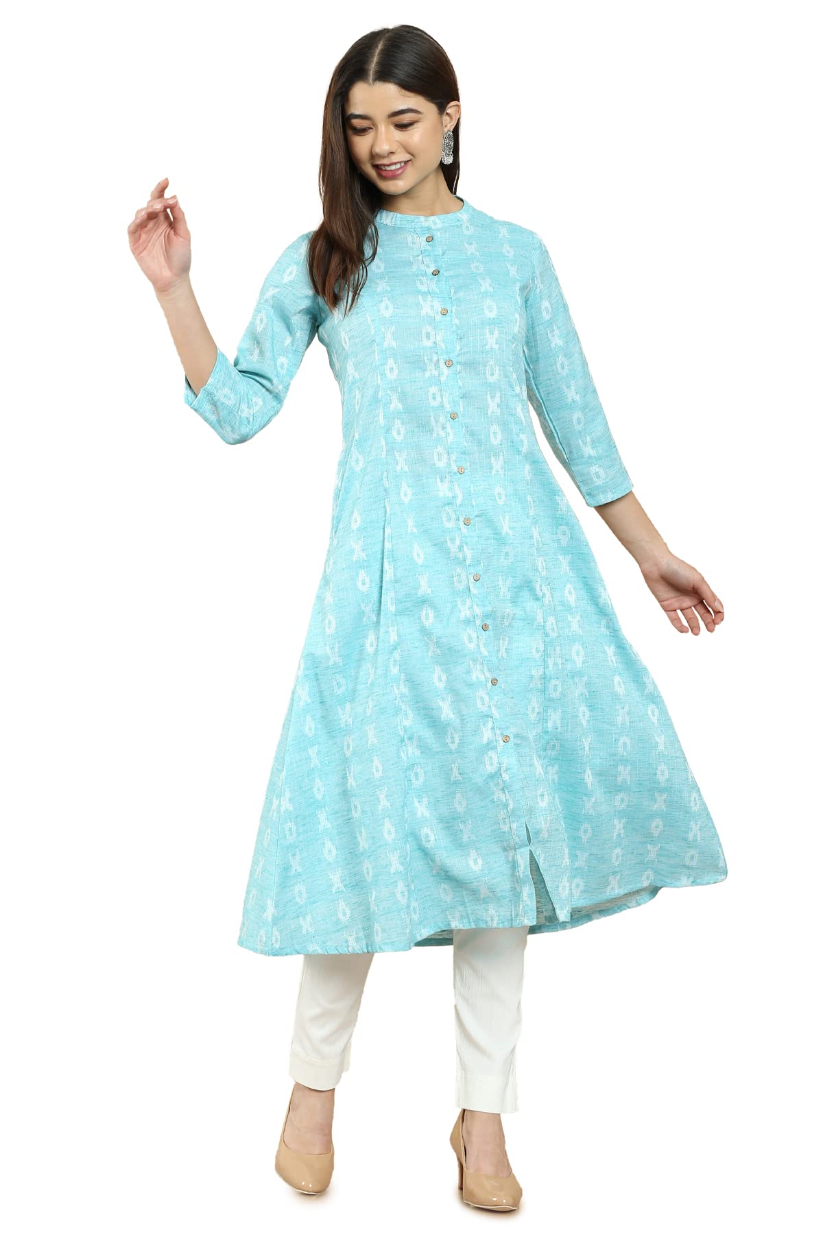 Soch Women Rayon Kurta with Ikat Motifs