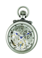 Charles-Hubert, Paris 3869-S Classic Collection Antiqued Finish Open Face Mechanical Pocket Watch