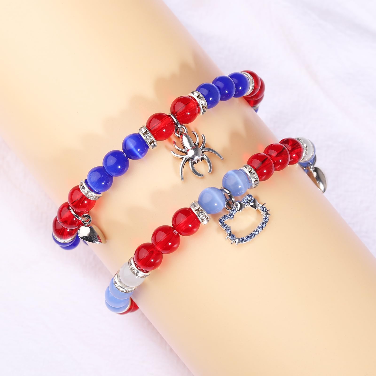 Miss Pink Matching Bracelets for Couples Best Friend, Kitty Spider Couples Bracelets Bff Friendship Matching Bracelet Jewelry Ch