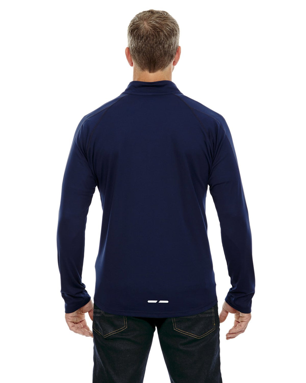 Mens Radar Quarter-Zip Performance Long-Sleeve Top - BLK TRU ROYAL - L(D0102H7K8PX)