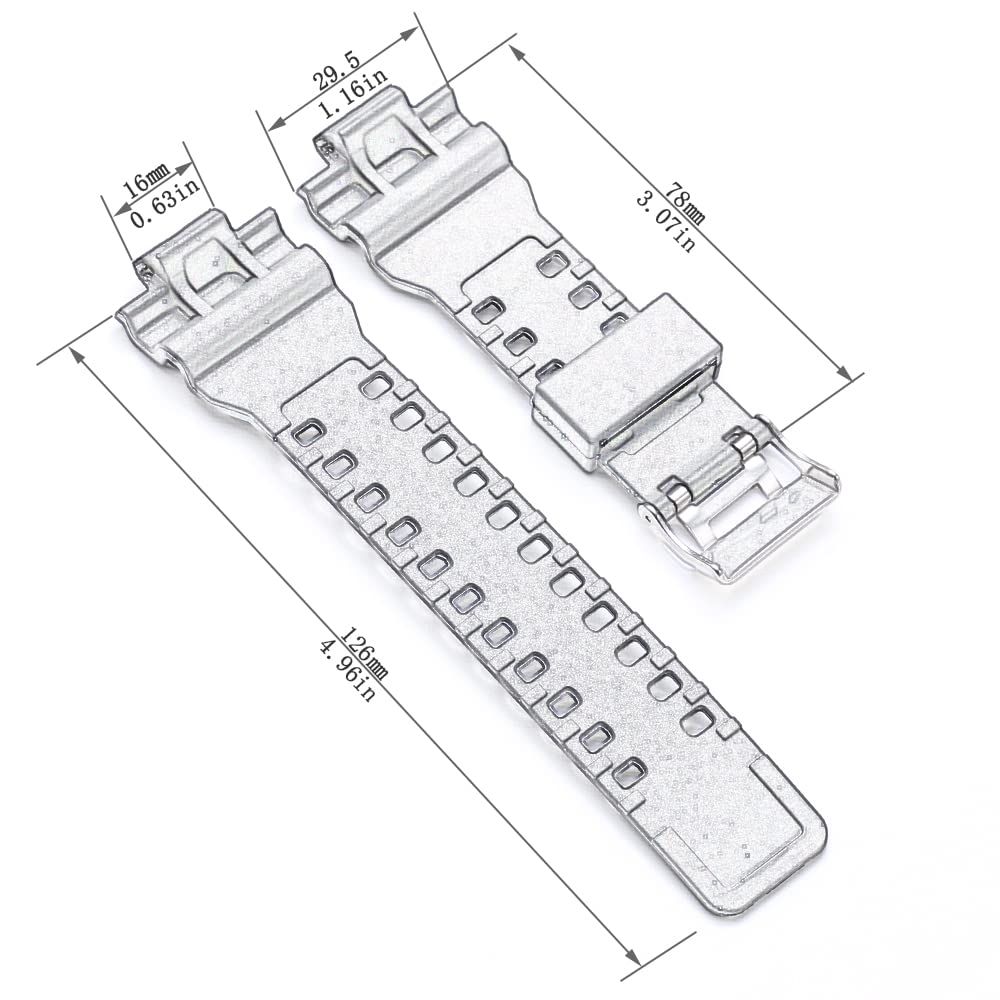 WRISTARMOR Resin Replacement Watch Band for Casio G-Shock GD120/GA-100/GA-110/GA-700 Mens Strap