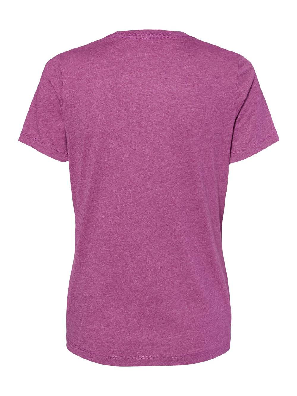 Bella Canvas Ladies' Relaxed Heather CVC Short-Sleeve T-Shirt - Heather Magenta - XL