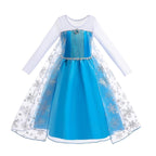 Dressy Daisy Girls' Ice Princess Dress Costume Birthday Halloween Christmas Fancy Party Dresses with Cape Draping