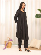 Varanga WomenS Violet Strap Kurta With Tonal Bottom & Printed Dupatta  Round Neck, Side Slit Design, Stylish & Comfortable