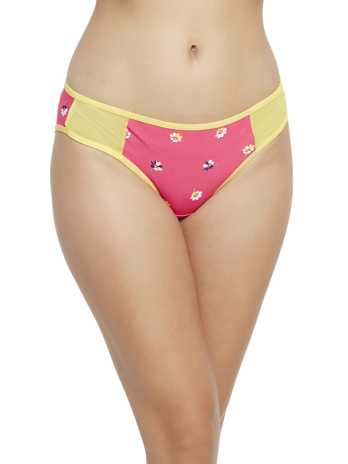 Clovia WomenS Low Waist Floral Print Bikini Panty (Pn5101I14_Pink_S)