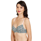 Rosaline by Zivame Womens Polyester Cotton Padded Wired Casual 3/5Th Coverage T-Shirt Bra