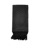 Explore Land Cotton Shemagh Keffiyeh Tactical Desert Scarf Neck Head Wrap with Tassel for Men Women (Black, One Size)