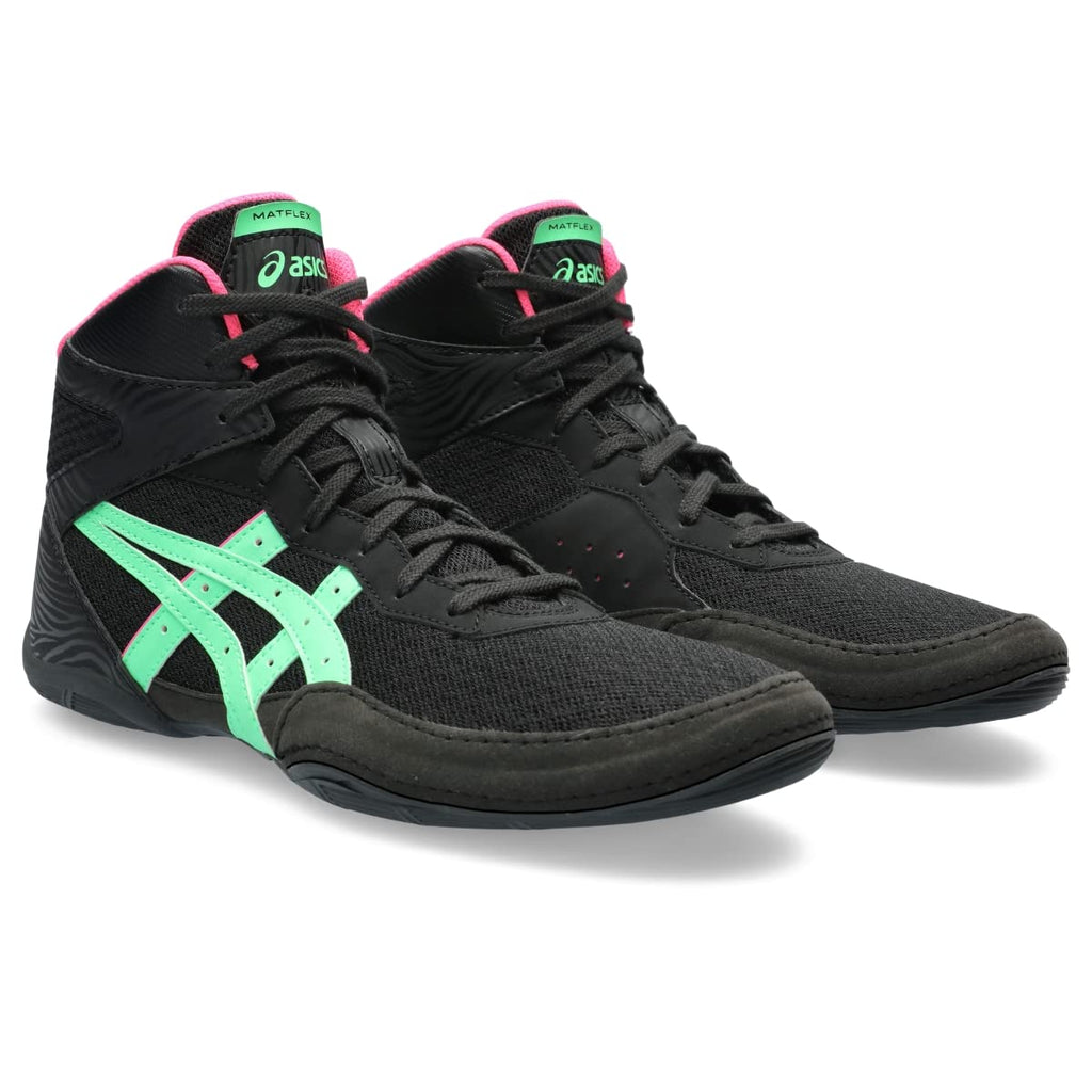 ASICS Men's Matflex 7 Shoes, 7.5, Black/New Leaf