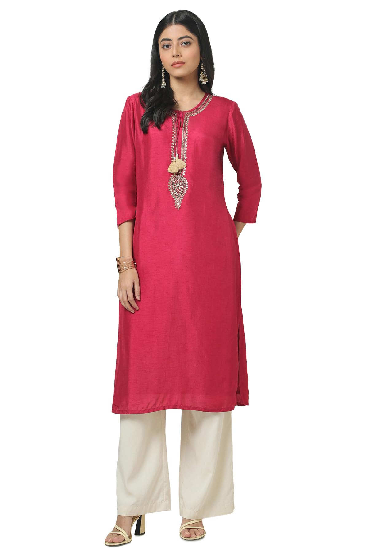 Soch Women Silk Blend Kurta with Cutdana