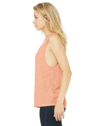 Ladies Flowy Scoop Muscle Tank - WHITE - S(D0102H7K53P)