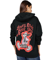 Bewakoof Official Disney Merchandise Goofy WomenS Graphic Print Oversized Fit Full Sleeve Hooded Fleece Hoodies_694308_Black_L