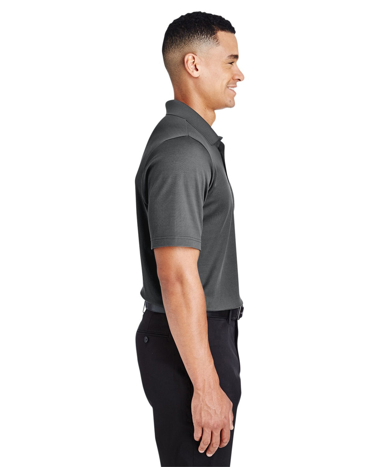 crownLux PerformanceMens Plaited Polo - gRAPHITE - 2XL(D0102H7NS18)