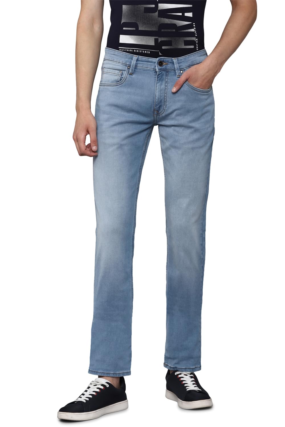 Louis Philippe MenS Slim Low Rise Jeans (Lrdncslpj15045_Navy, 32