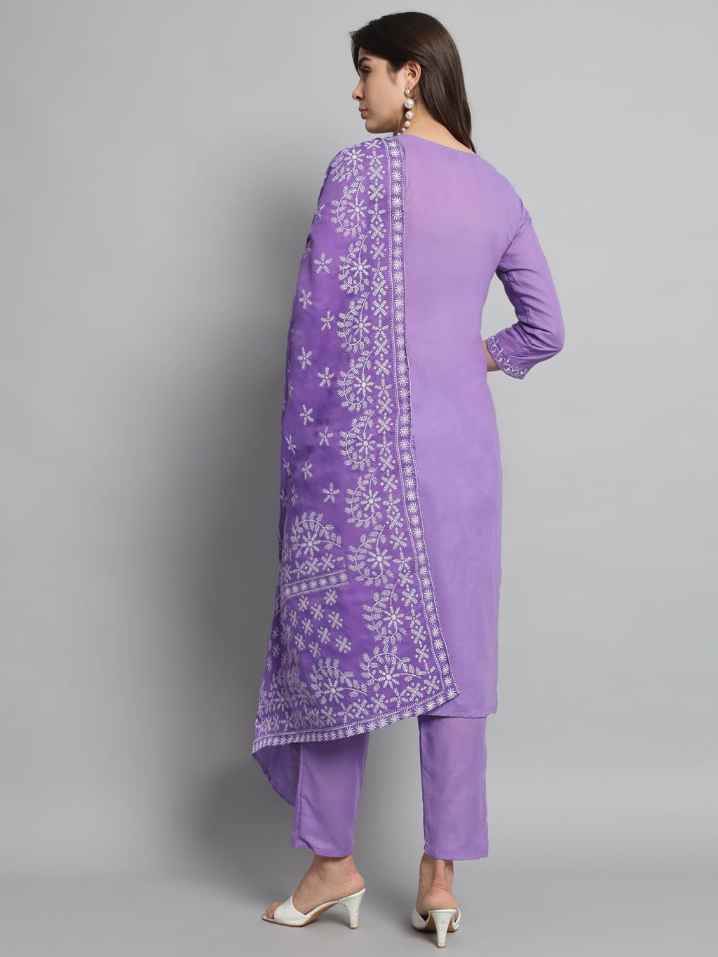 Naixa Womens Cotton Printed Straight Kurta with Pant and Dupatta Setss