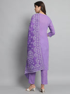 Naixa Womens Cotton Printed Straight Kurta with Pant and Dupatta Setss