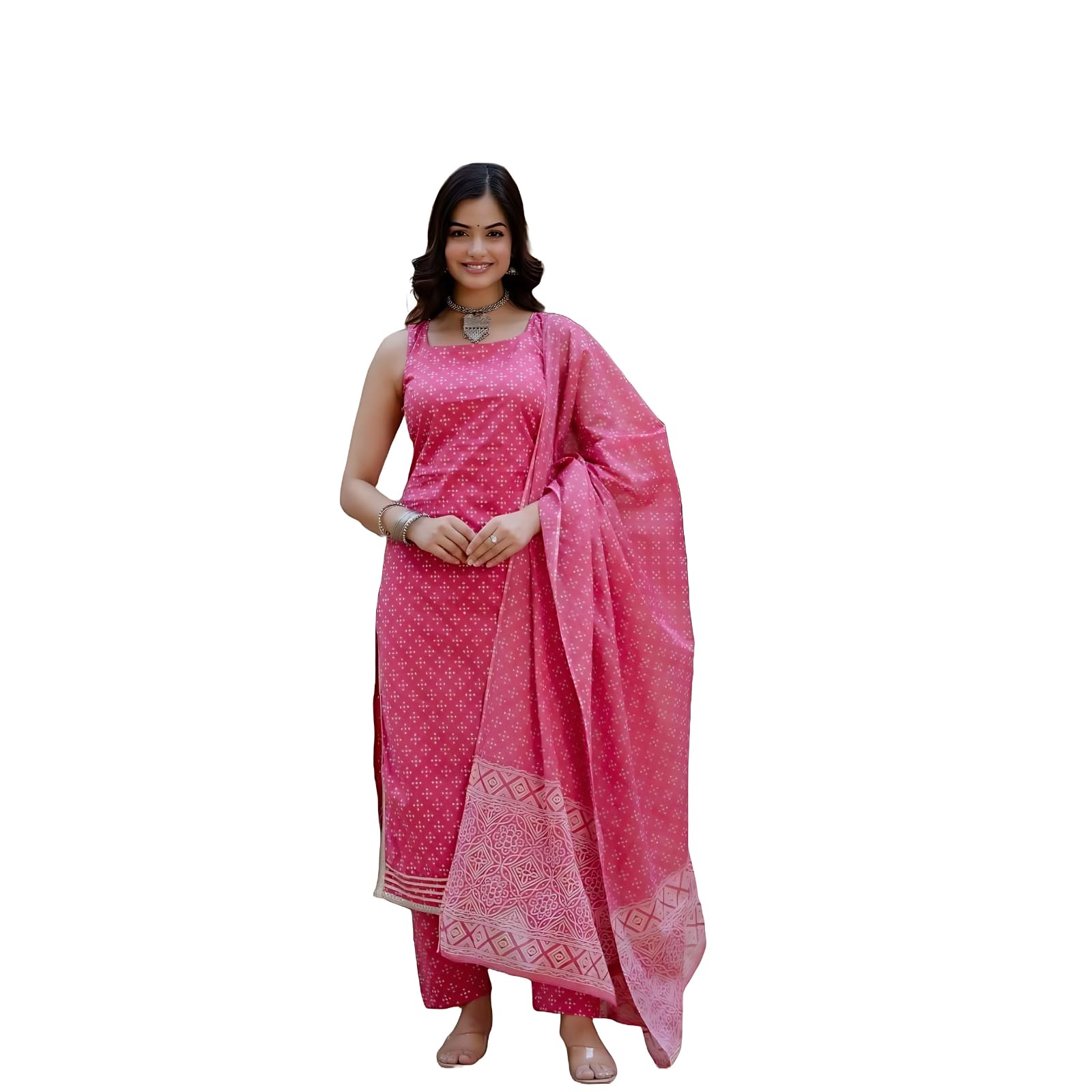 Modestouze Attires WomenS Rayon Blend Straight Floral Print Kurta With Pant & Dupatta | Women Co-Ords Set | Kurta Set For Women