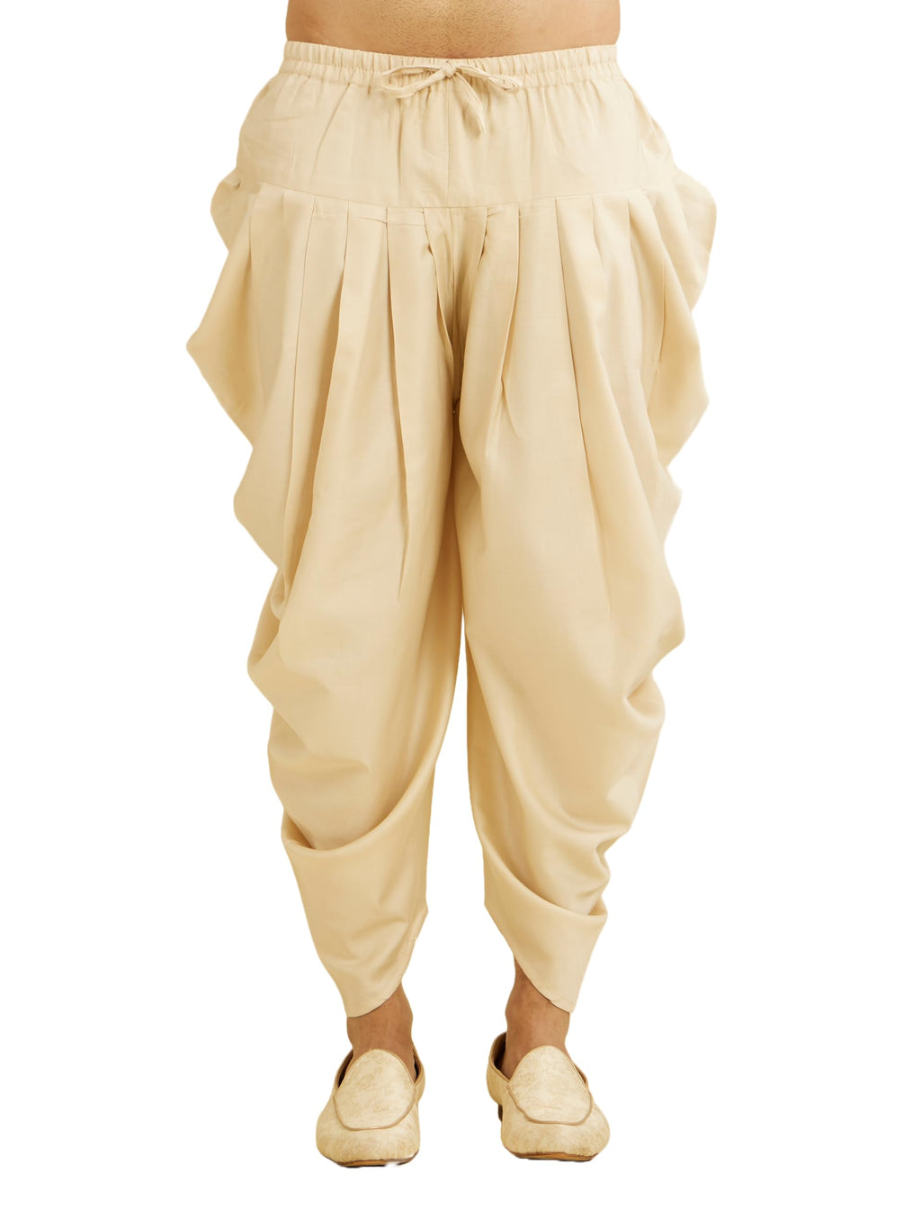 Manyavar MenS Cotton Solid Patiala (Green,S)