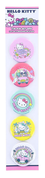 Hello Kitty Fruit 5 Piece Tin Pin Set