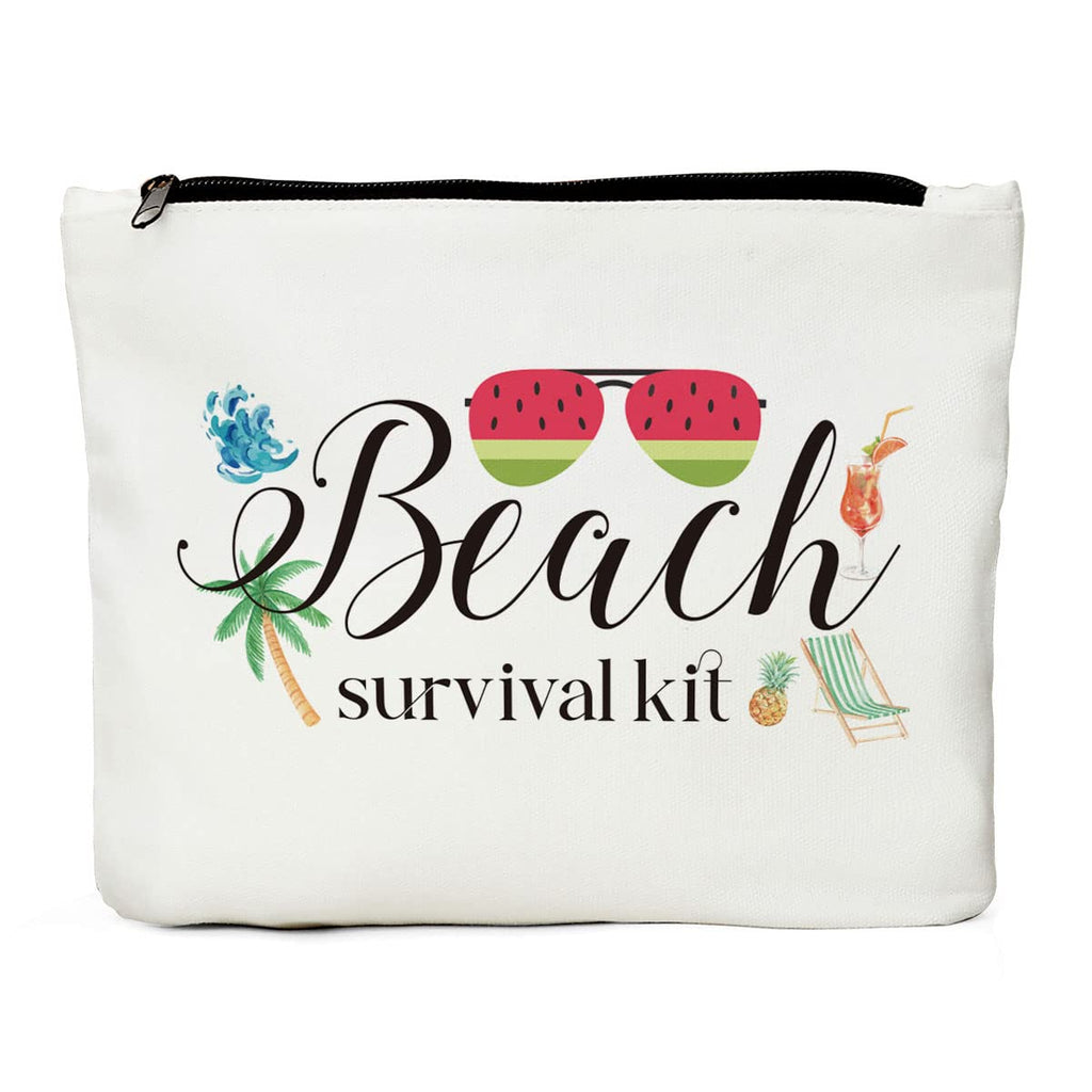 JIUWEIHU Beach Bags, Sunscreen Bag, Beach Kit Summer Travel Gifts Women Cosmetic Bag, Beach Survival Kit, Waterproof Wictoria Se