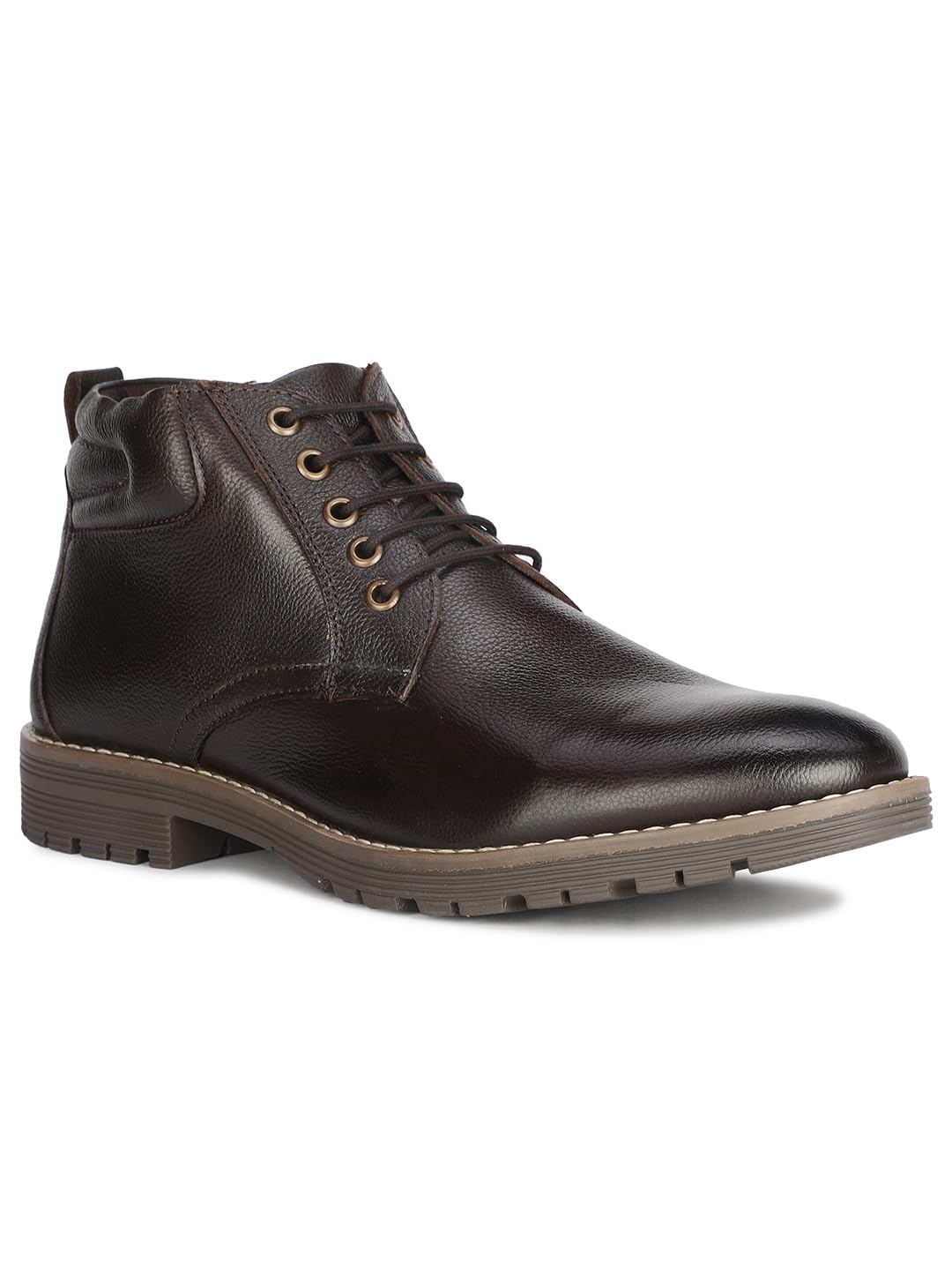 Bata Knox Leather Mens LaceUp Boot in Brown 7