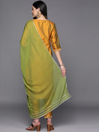 Libas Womens Silk Blend Kurta Sets (35146_Mustard