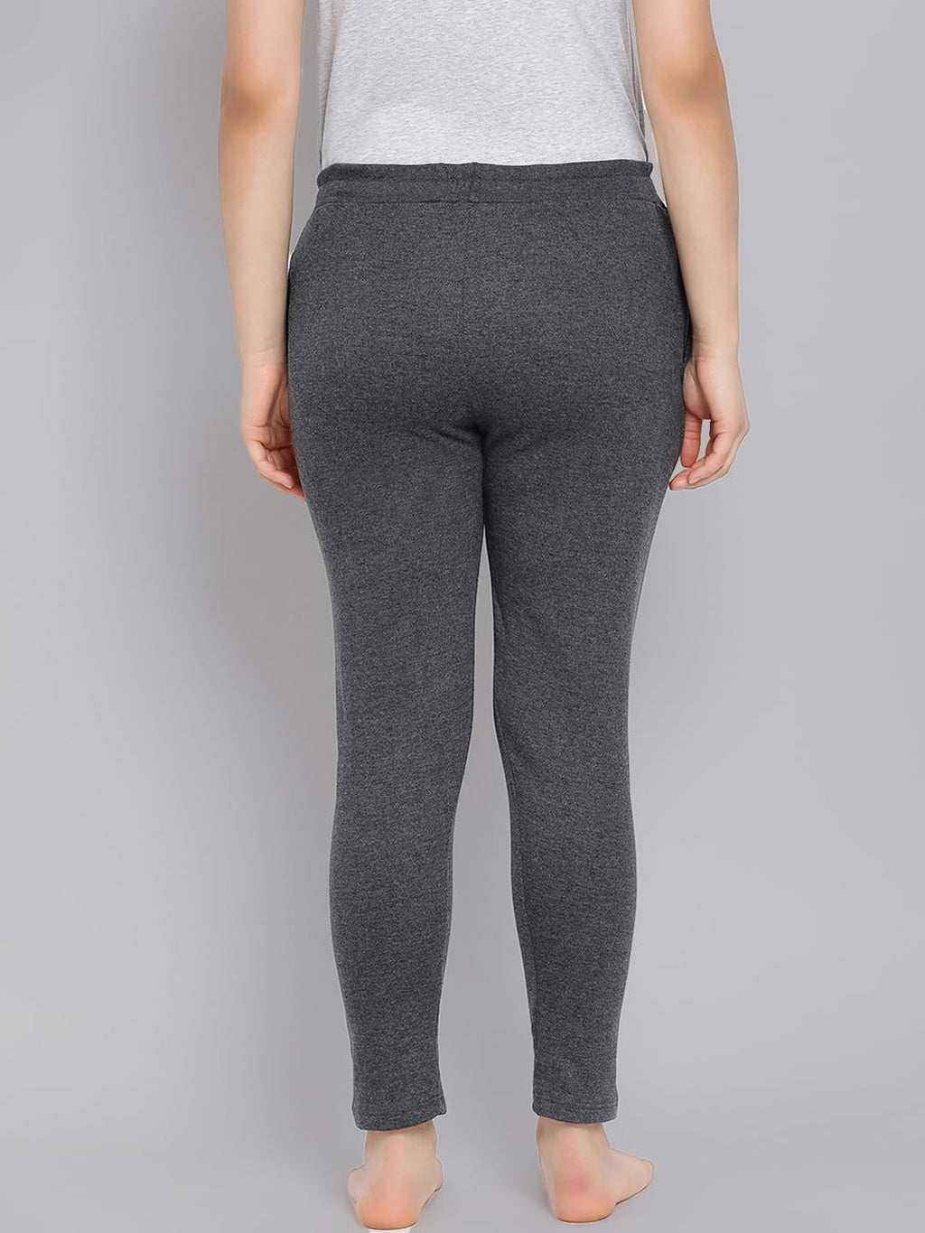 Lyra Solid Women Charcoal Melange Track Pants