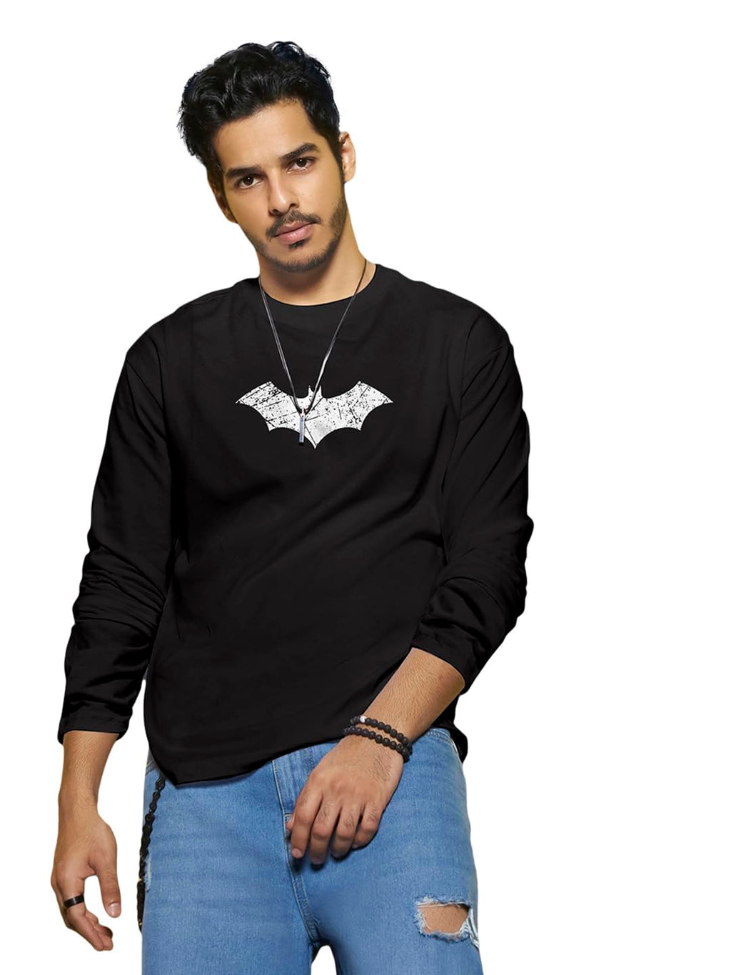 Bewakoof Official DC Merchandise Batman Mens Graphic Printed Regular Fit Half Sleeve Round Neck Cotton T-Shirt