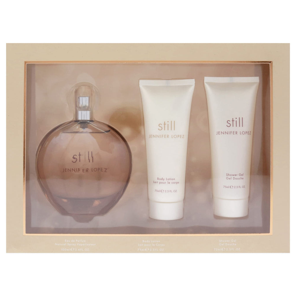 Still by Jennifer Lopez for Women - 3 Pc gift Set 34oz EDP Spray 25oz Body Lotion 25oz Shower gel(D0102HI6cSV)