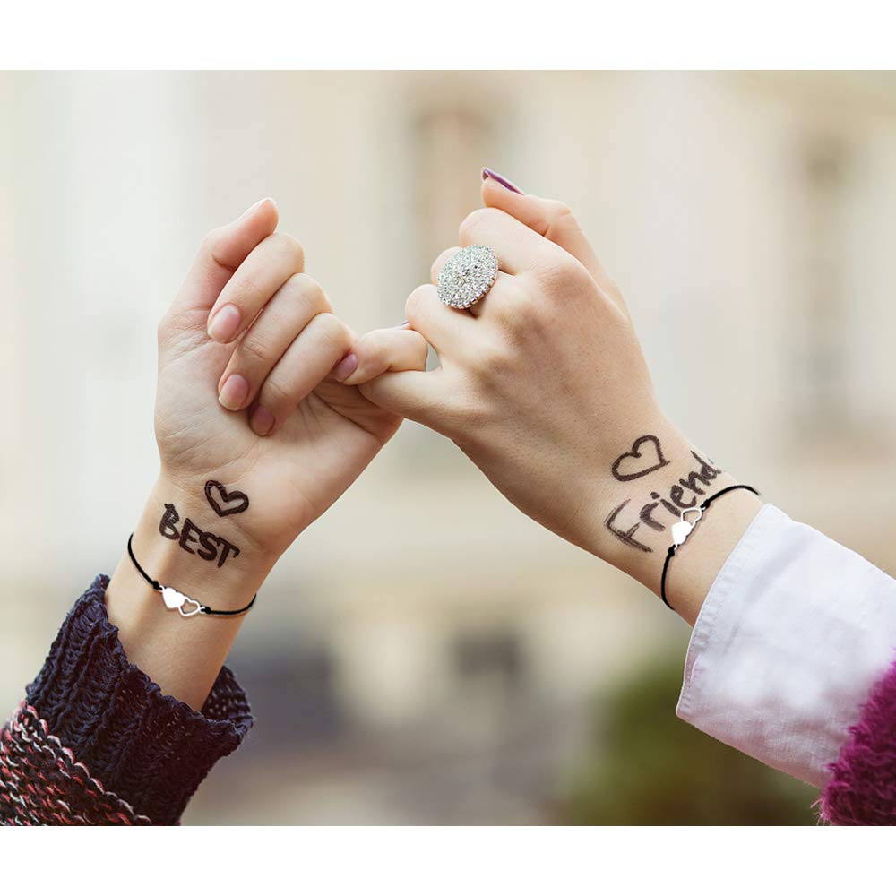 UNGENT THEM Sisters Gifts from Sister Best Friend Friendship Bracelets for 2 Birthday Christmas Valentines Day Gifts for Little