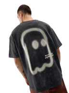 The Souled Store Patchy Mr. Soul Men and Boys Short Sleeve Round Neck Black Graphic Printed Cotton Oversized T-Shirts