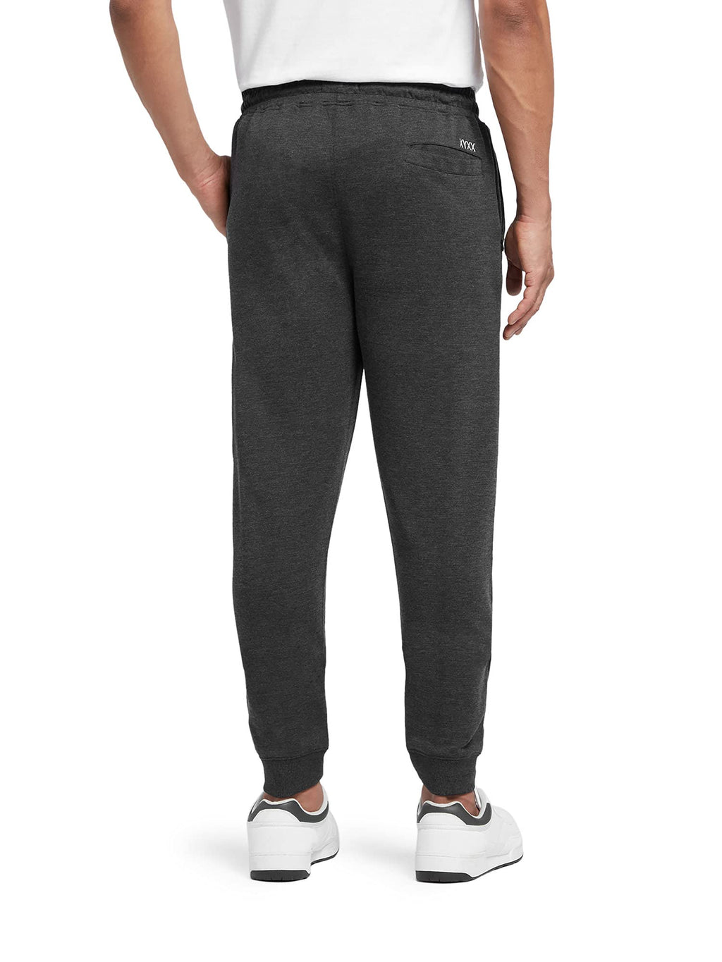 XYXX Mens Cotton Modal Joggers - Relaxed Fit, Antimicrobial, High Stretch, Sweat Absorbent Solid Ace Loungewear with Zippered P