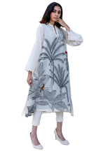 ANNI DESIGNER Womens Cotton Blend Straight Printed Kurta with Pant (Nabhita White_M_White_Medium)