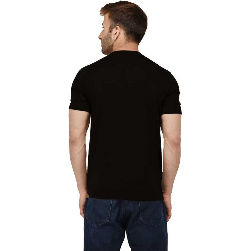 Uniplanet Store MenS Cotton T Shirt With Round Neck Half Sleeves Graphic Printed Pattern Regular Fit And Standard Length Darkbl